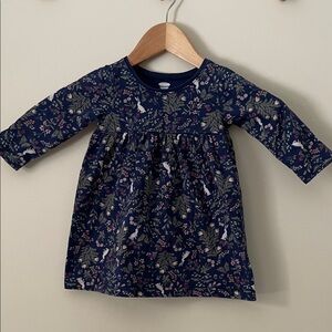 Old Navy Navy Blue Floral Kids Dress